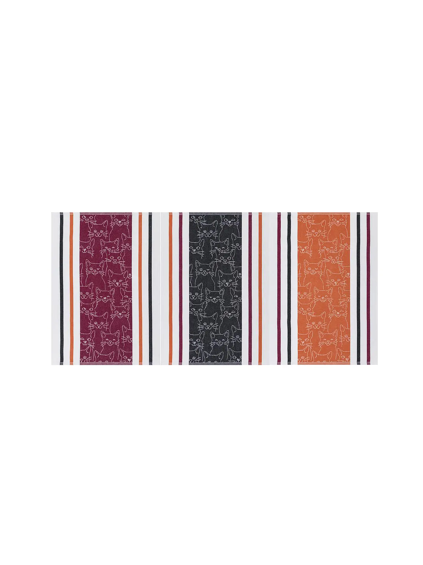 KRACHT | Halbleinen Jacquardtuch 3er Pkg Coffee | bunt